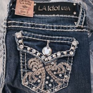 LA IDOL bootcut bling bling jeans